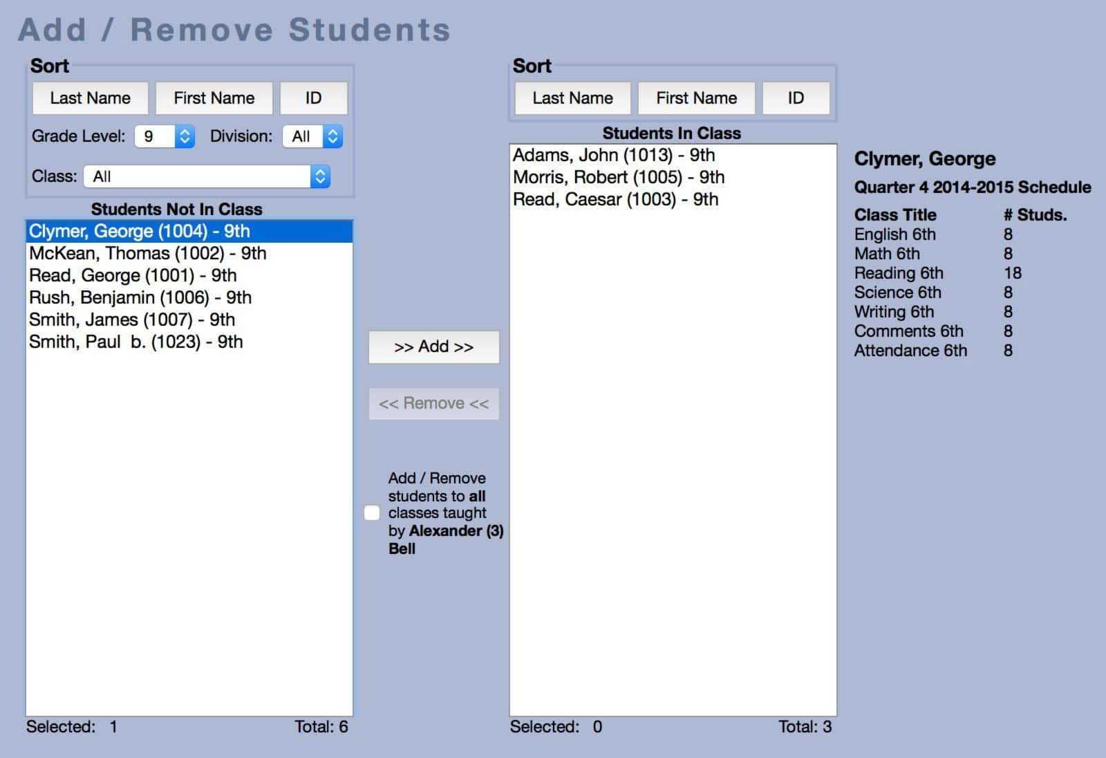 AddRemoveStudents