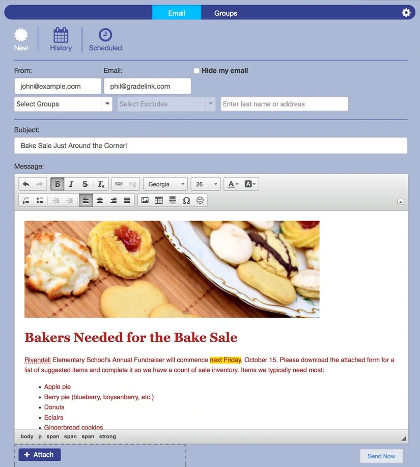 SmartSendEmail SmartSend email screen