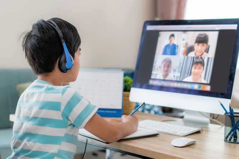 Student distance learning at home