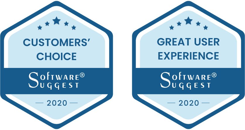 SoftwareSuggest Customers' Choice and Great User Experience Awards