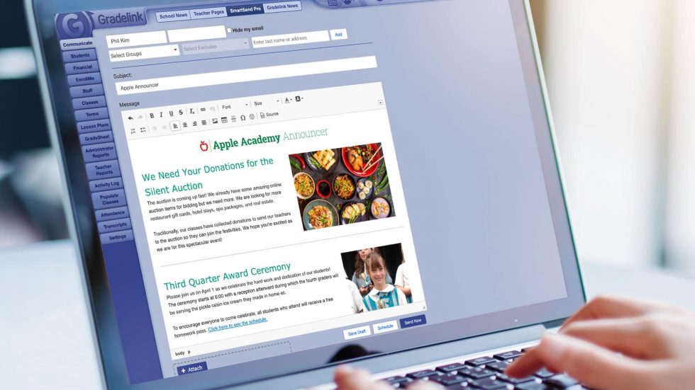 School Email 2 Ways to Add Images in Gradelink's SmartSend