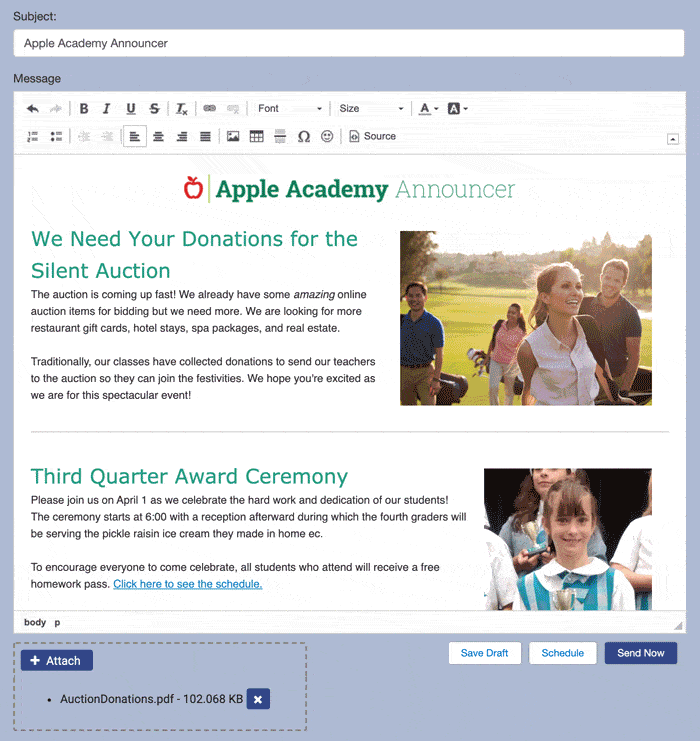 SampleEmailAnimate Sample SmartSend Email with Animated GIF