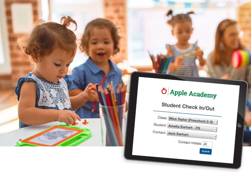 PreschoolSignInWTablet21 Preschool Sign-In With Tablet