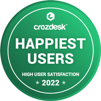 Crozdesk Happiest Users 2022 Badge