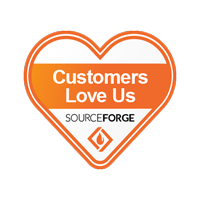 SourceForge Customers Love Us Badge