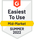 G2 Easiest To Use Summer 2022 Badge