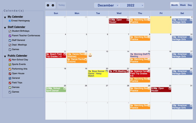 Calendar 2022