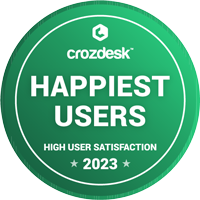 Crozdesk Happiest Users 2023 Badge