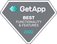 GetApp Best Functionality & Features 2023 Badge