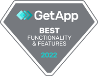 GetApp Best Functionality & Features 2023 Badge